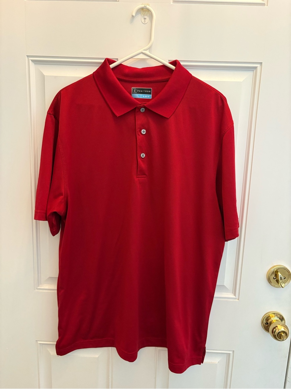 PGA Tour Men's Red Polo Golf Shirt